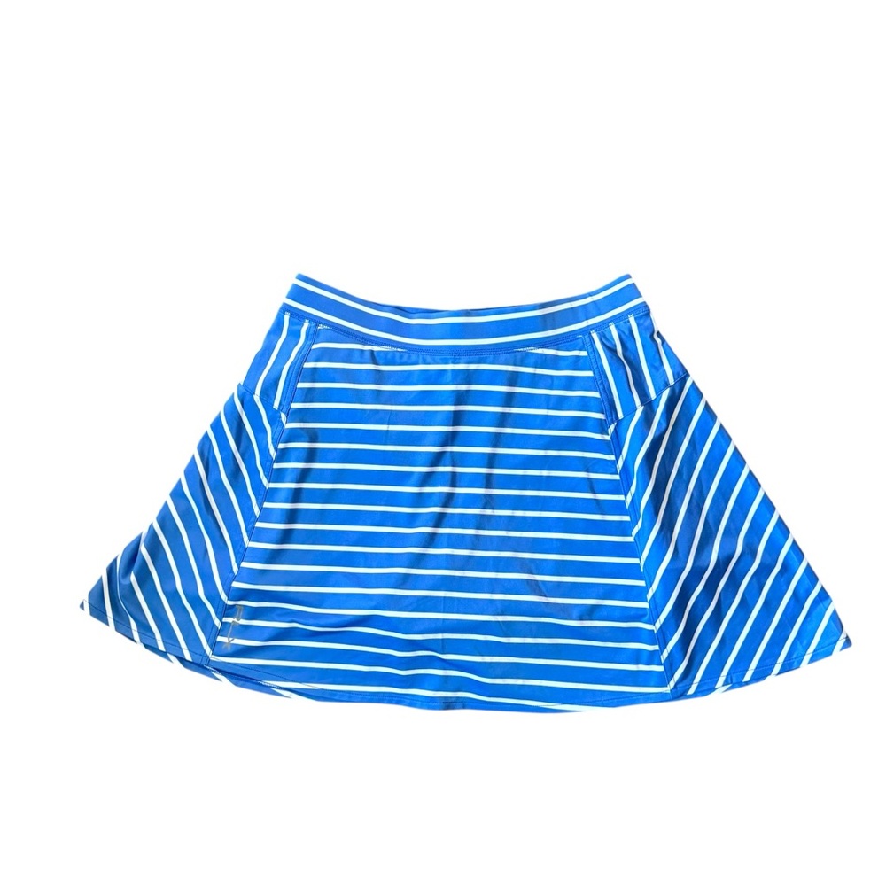 RLX Ralph Lauren Athletic Tennis Mini skirt size M pull on white navy nautical